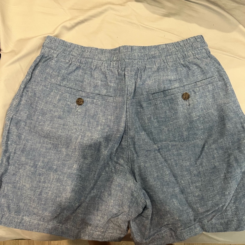 J. Crew Blue Elastic Waist Shorts - Picture 3 of 3